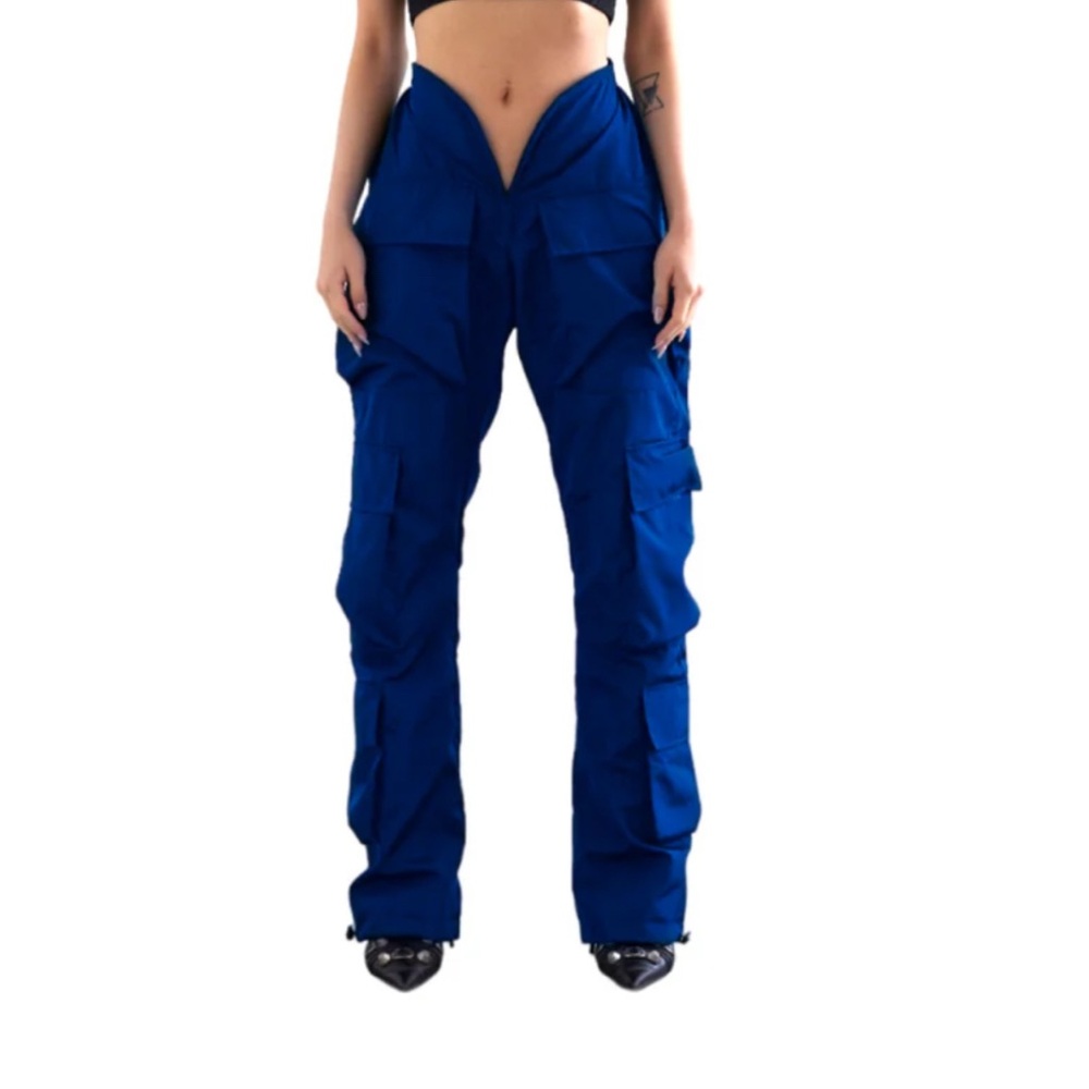 Elegant Navy Women's Straight Leg Pants
